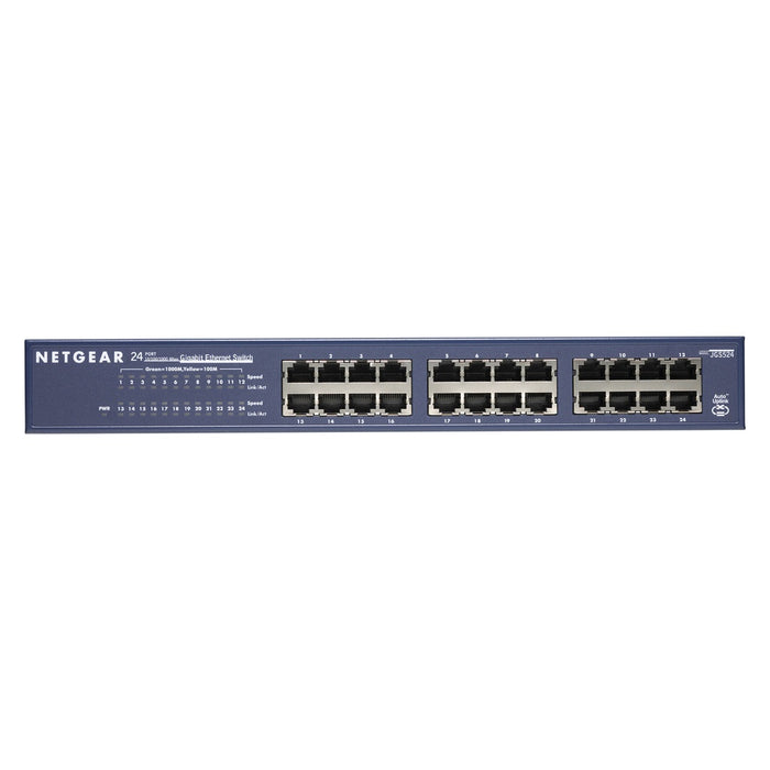 NETGEAR 24-port Gigabit Rack Mountable Network Switch Unmanaged Blau