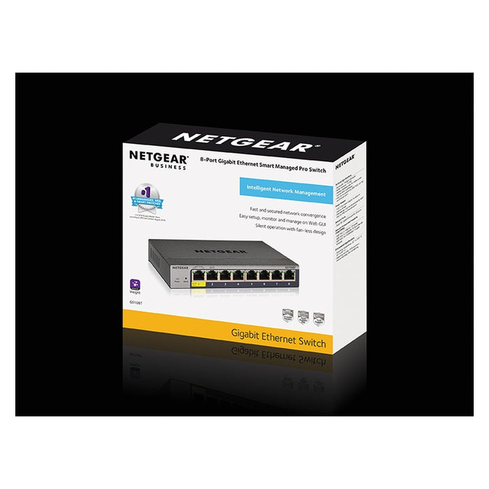 NETGEAR GS108Tv3 Managed L2 Gigabit Ethernet (10/100/1000) Grau