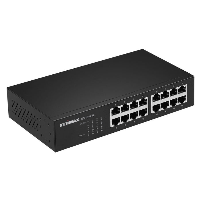 Edimax GS-1016 V2 Netzwerk-Switch Managed Gigabit Ethernet (10/100/1000) Schwarz