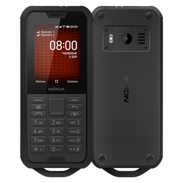 Nokia 800 Tough 6,1 cm (2.4 Zoll) Hybride Dual-SIM KaiOS 4G Mikro-USB 0,5 GB 4 GB 2100 mAh Schwarz