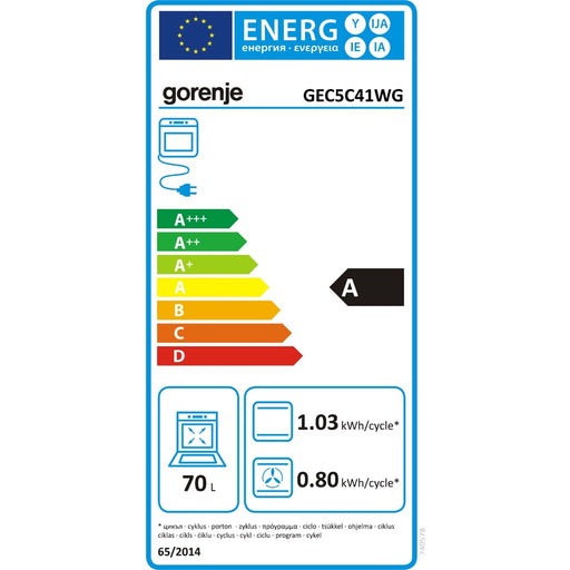 Produktbild Einbaubackofen - Gorenje Elektroherd Umluft,70L GEC5C41WG