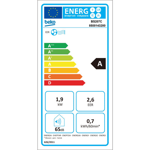 Produktbild Klimagerät - Beko Mobil-Klimagerät 6.500 BTU BS207C