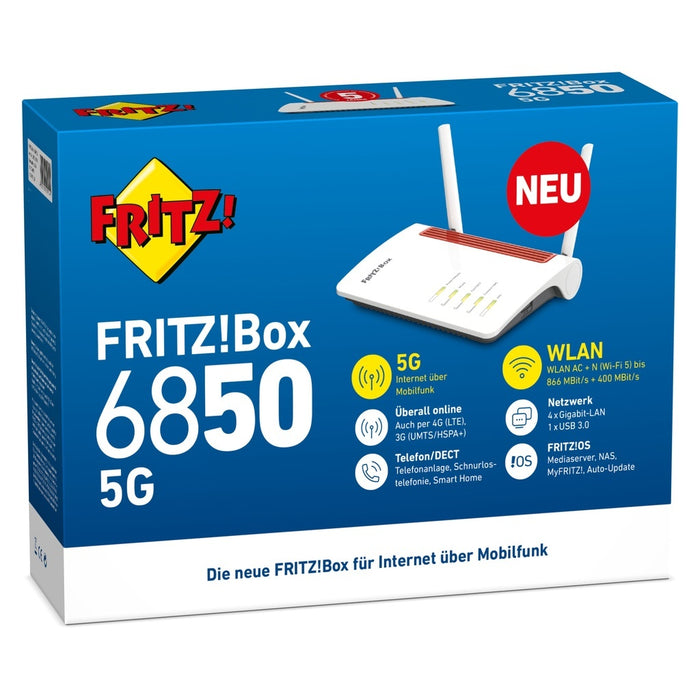 AVM WLAN Router 5G FRITZ!Box 6850 5G