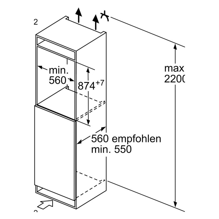 Siemens EB-Kühlgerät+Vortür KI22L2FE0+KF20ZAX0 KBG22L2FE0