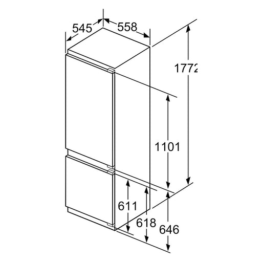 Produktbild Einbaukühlgefrierkombination - Siemens EB-Kühl/Gefrierkombi IQ500 KI87SADE0