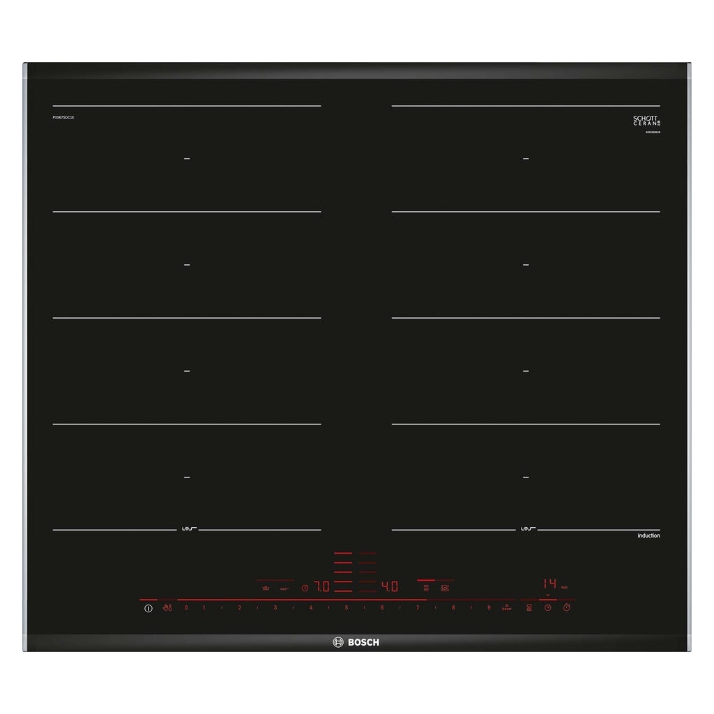Produktbild Induktions-Kochfeld - Bosch Serie 8 PXX675DC1E Induktionskochfeld Integriert 4 Zonen Schwarz, Edelstahl