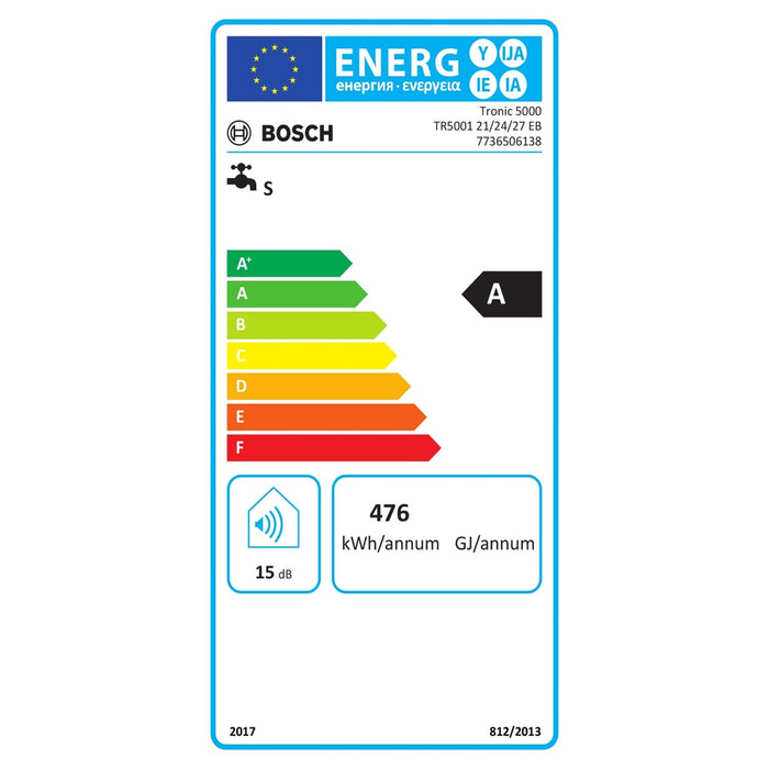 Bosch elektronisch geregelter Durchlauferhitzer Comfort Plus 21/24/27 kW