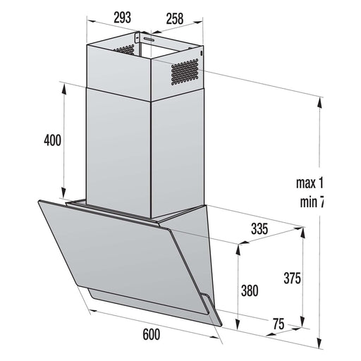 Produktbild Kaminhaube - Gorenje Kaminhaube kopffrei 60cm, W6TB