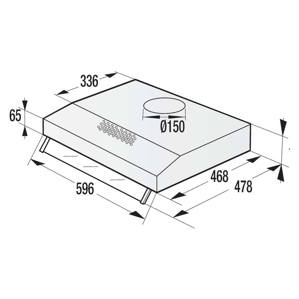 Produktbild Deckenhaube - Gorenje UB-Haube 350m³/h,3LS, WHU 629 AX/M