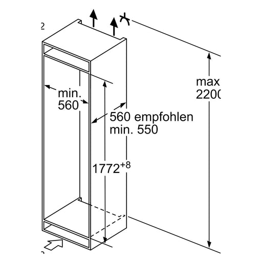 Produktbild Einbaukühlgefrierkombination - Siemens EB-Kühl/Gefrierkombi KI87VVFE1