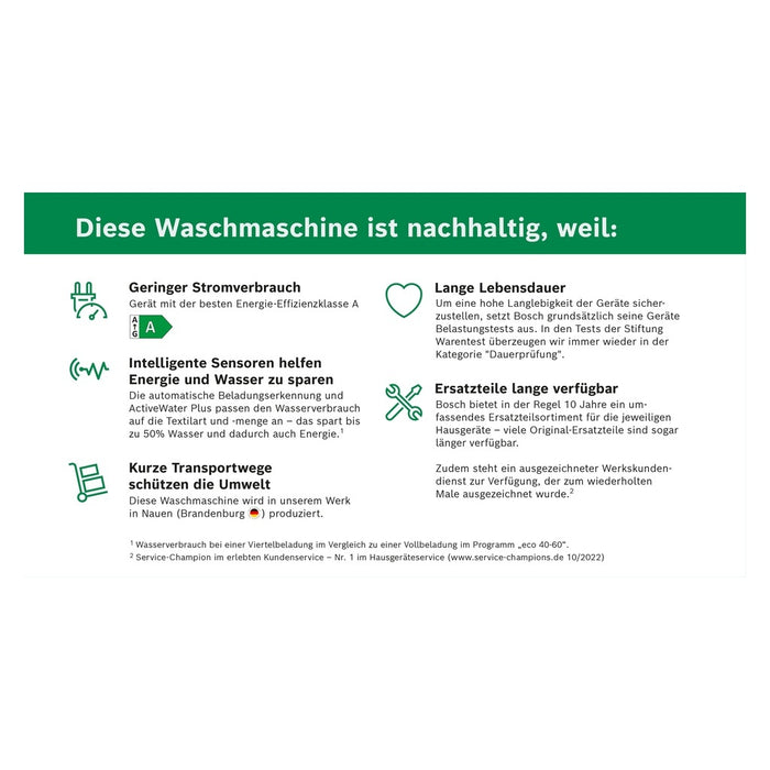 Bosch MDA Waschautomat Serie8,HomeConnect WGB244A40