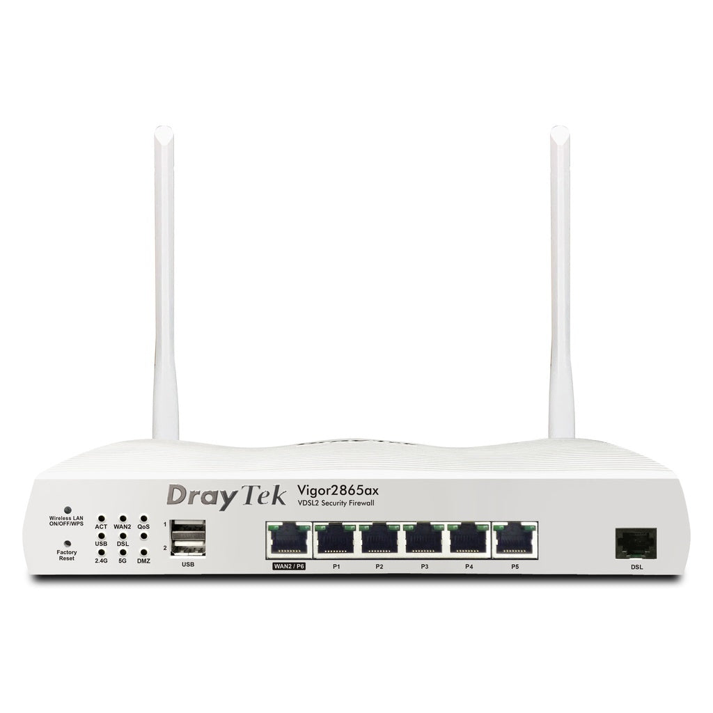 Produktbild WLAN-Router - Draytek Vigor 2865ax WLAN-Router Gigabit Ethernet Dual-Band (2,4 GHz/5 GHz) Weiß