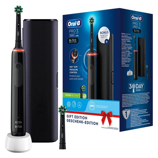 Produktbild Elektrische Zahnbürste - Oral-B Pro 3 3500 Erwachsener Rotierende Zahnbürste Schwarz