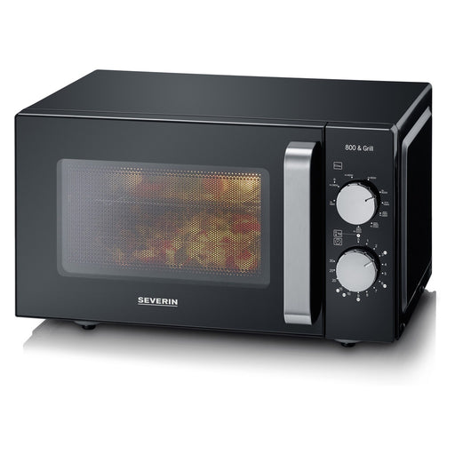 Produktbild Mikrowelle - Severin MW 7762 Mikrowelle 20 l 800 W Schwarz, Edelstahl