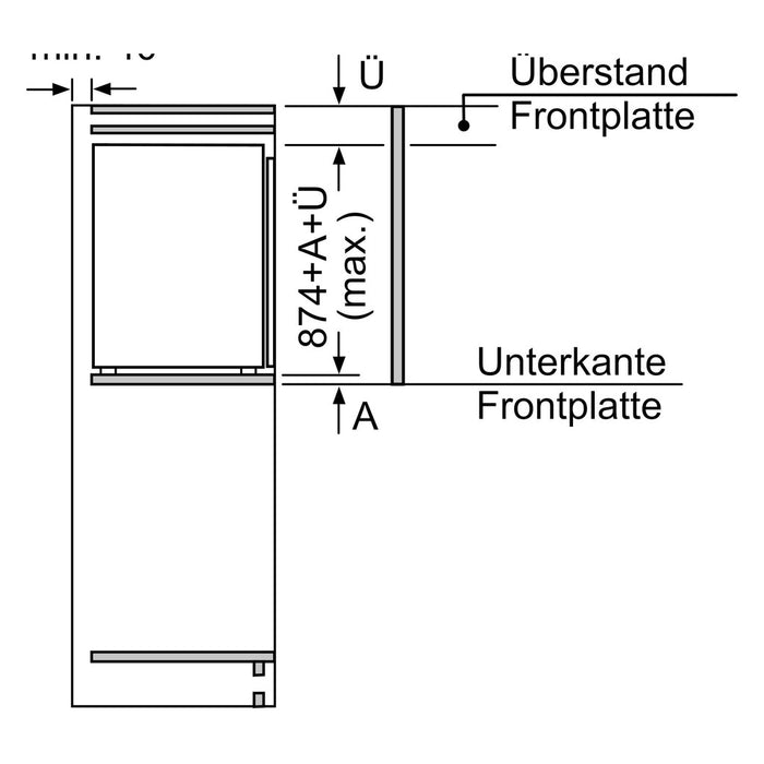 Constructa-Neff EB-Kühlgerät 119l,FreshSafe KI2221SE0
