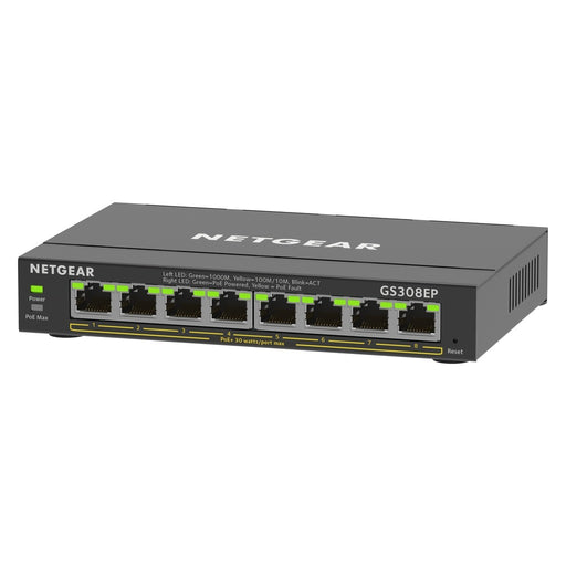 Produktbild Gigabit-Switch - NETGEAR 8-Port Gigabit Ethernet PoE+ Plus Switch (GS308EP) Managed L2/L3 Gigabit Ethernet