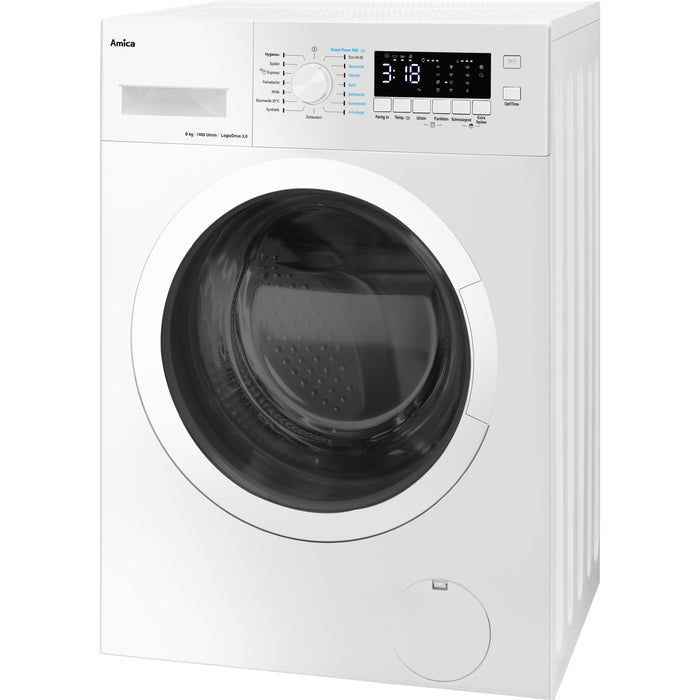 Amica WA 484 082 Waschmaschine in weiß Frontlader freistehend 8 kg 1400 RPM