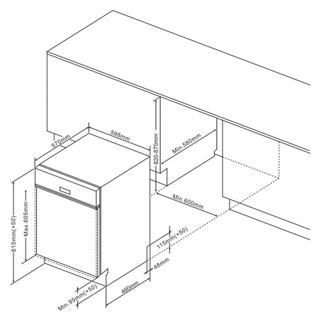 Produktbild teilintegrierbarer Geschirrspüler - Amica EGSP 573 911 E Geschirrspüler teilintegriert 60cm 13 Maßgedeck E
