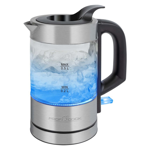 Produktbild Wasserkocher - ProfiCook Glas-Wasserkocher 0,5L PC-WKS 1228 G inox