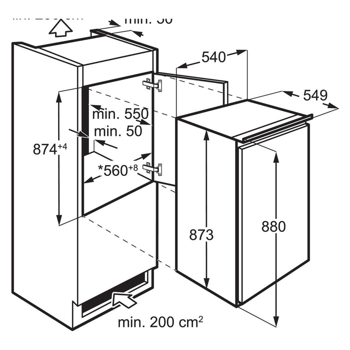 Electrolux AEG MDA EB-Kühlgerät Schlepptür OSF5O88ES