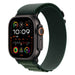 Apple Watch Ultra 2 49mm Titan Schwarz Alpine Loop Dunkelgrün M Cellular GPS