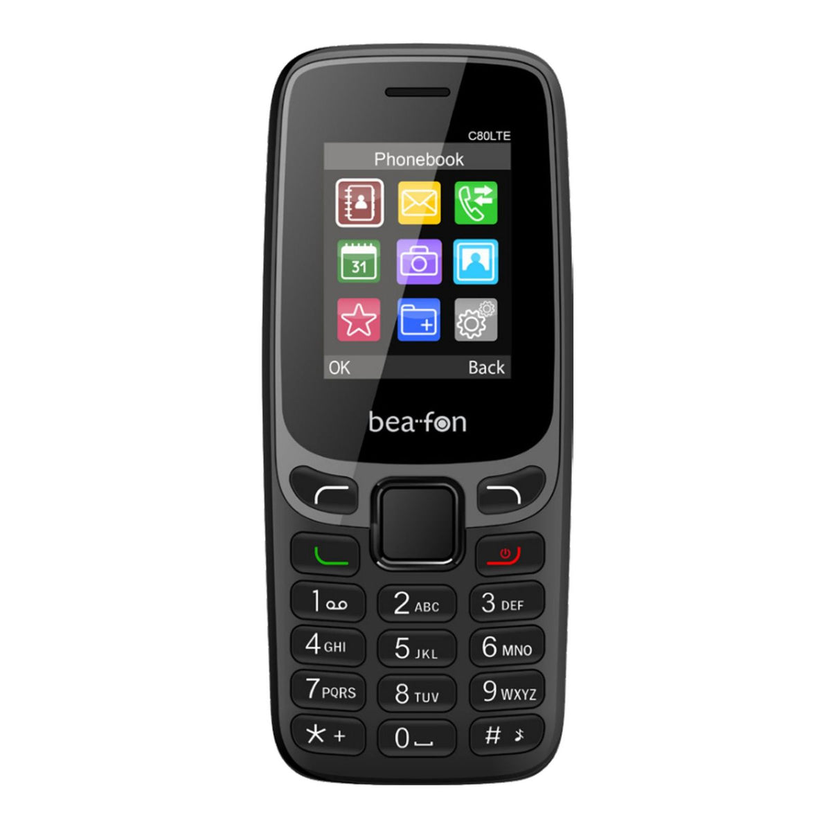 Produktbild Seniorenhandy - Bea-fon C80 LTE 4,5 cm (1.77) 67 g Schwarz, Grau Einsteigertelefon