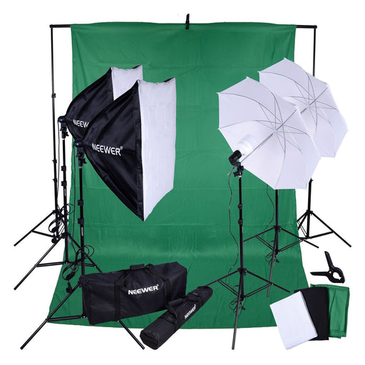 Produktbild Hintergrundsystem - Neewer 8,5 x 10 Fuß Professionelles Fotostudio inkl. Beleuchtung Softbox