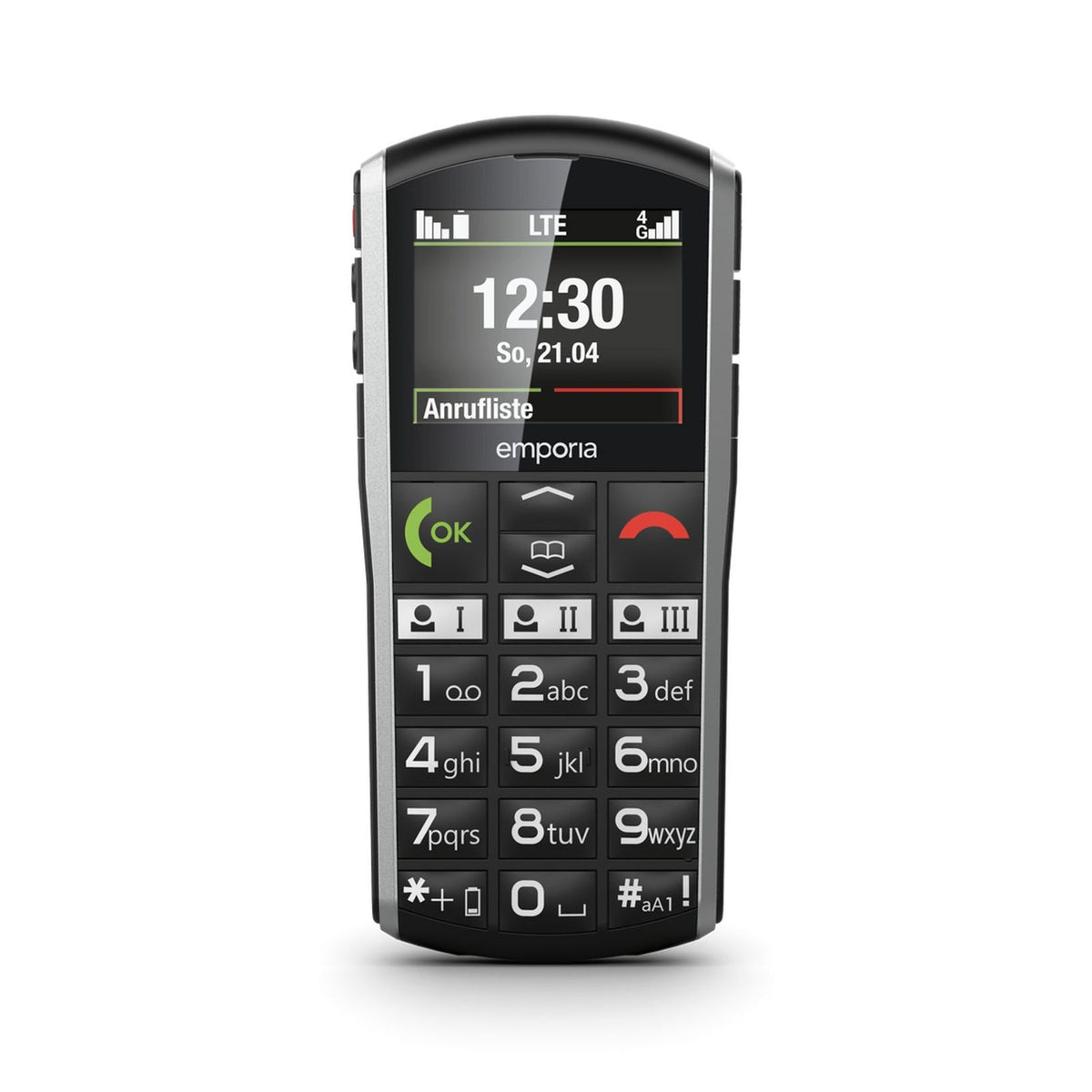 Produktbild Seniorenhandy - emporia SIMPLICITY-LTE 5,08 cm (2) 90 g Schwarz, Silber Einsteigertelefon