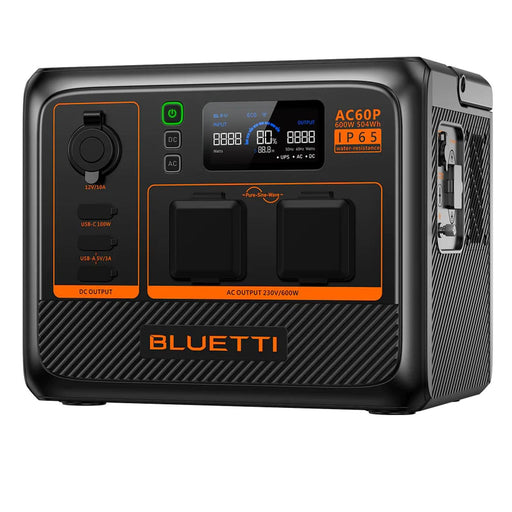 Produktbild Solarladegerät - Bluetti AC60P tragbare Powerstation 600 W 504 Wh 9,1 kg 0% MwSt. (gem. § 12 Abs. 3 UStG)