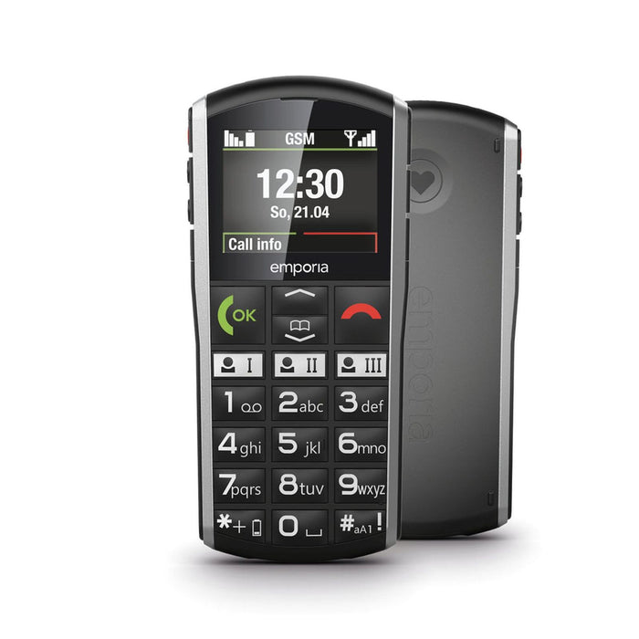 Emporia SIMPLICITY 5,08 cm (2) 90 g Schwarz, Silber