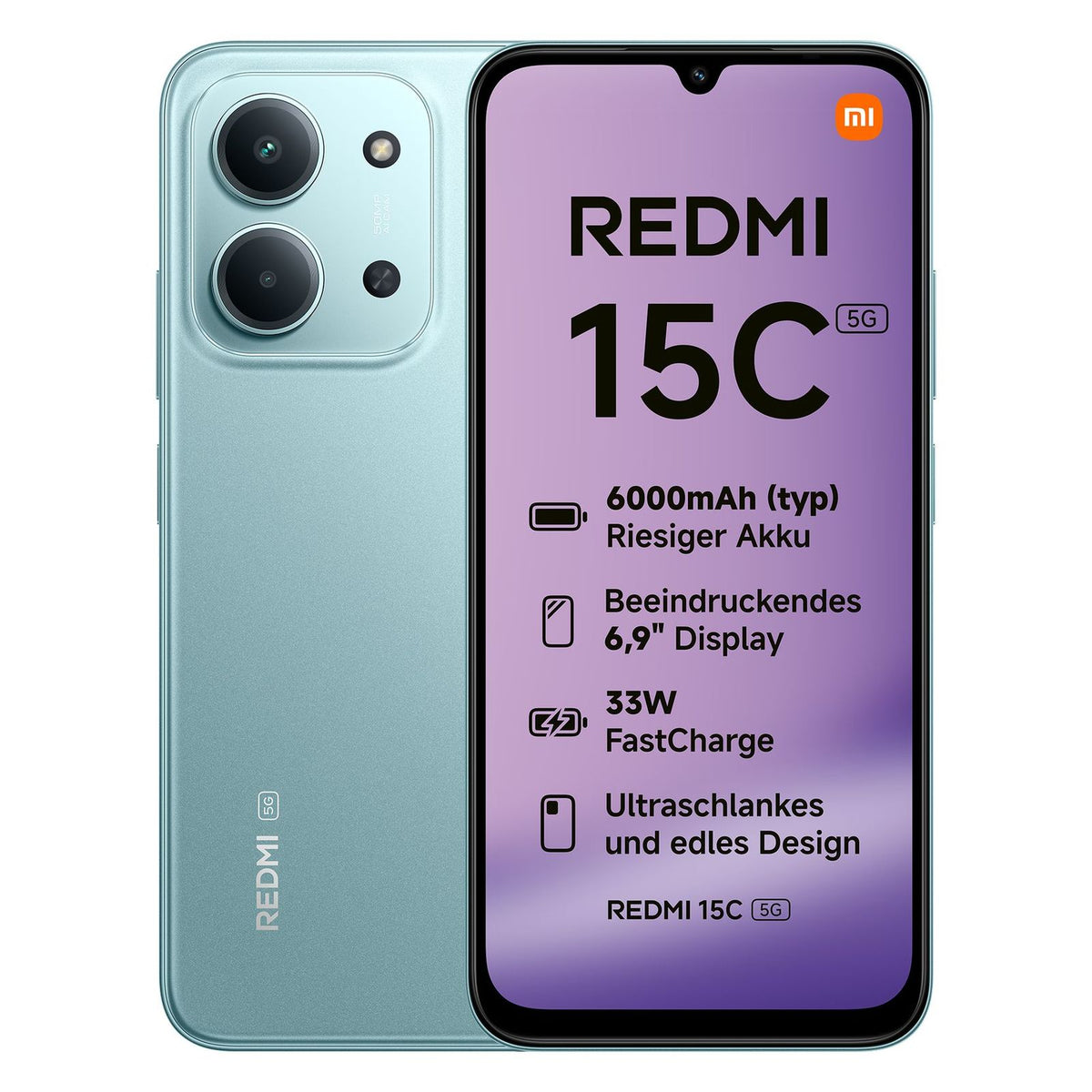 Produktbild Smartphone - Xiaomi Redmi 15C 5G Dual-SIM 128GB Mint Green