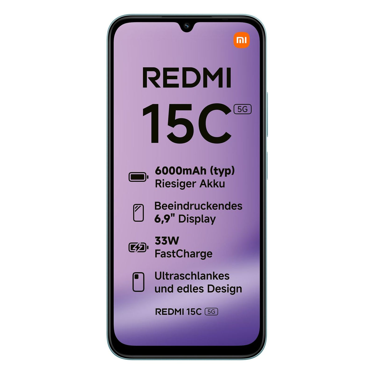 Produktbild Smartphone - Xiaomi Redmi 15C 5G Dual-SIM 128GB Mint Green