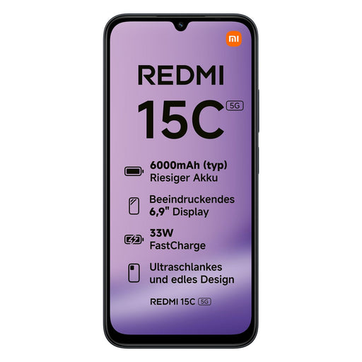 Produktbild Smartphone - Xiaomi Redmi 15C 17,5 cm (6.9) 5G USB Typ-C 4 GB 128 GB 6000 mAh Schwarz