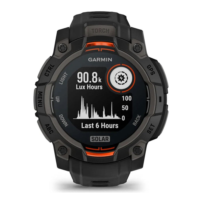 Garmin Instinct 3 Solar 2,29 cm (0.9) MIP 45 mm Digital 176 x 176 Pixel Touchscreen Schwarz GPS