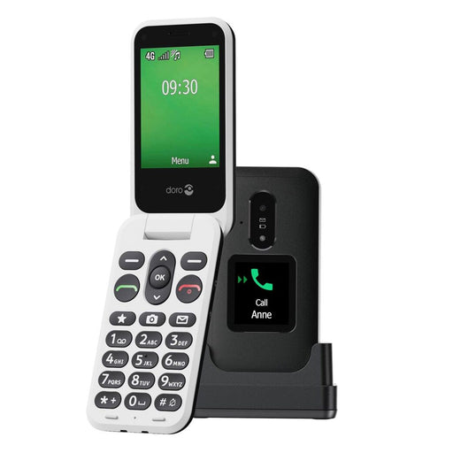 Produktbild Funktionstelefon - Doro Leva E30 7,11 cm (2.8) 142,7 g Schwarz, Weiß Funktionstelefon