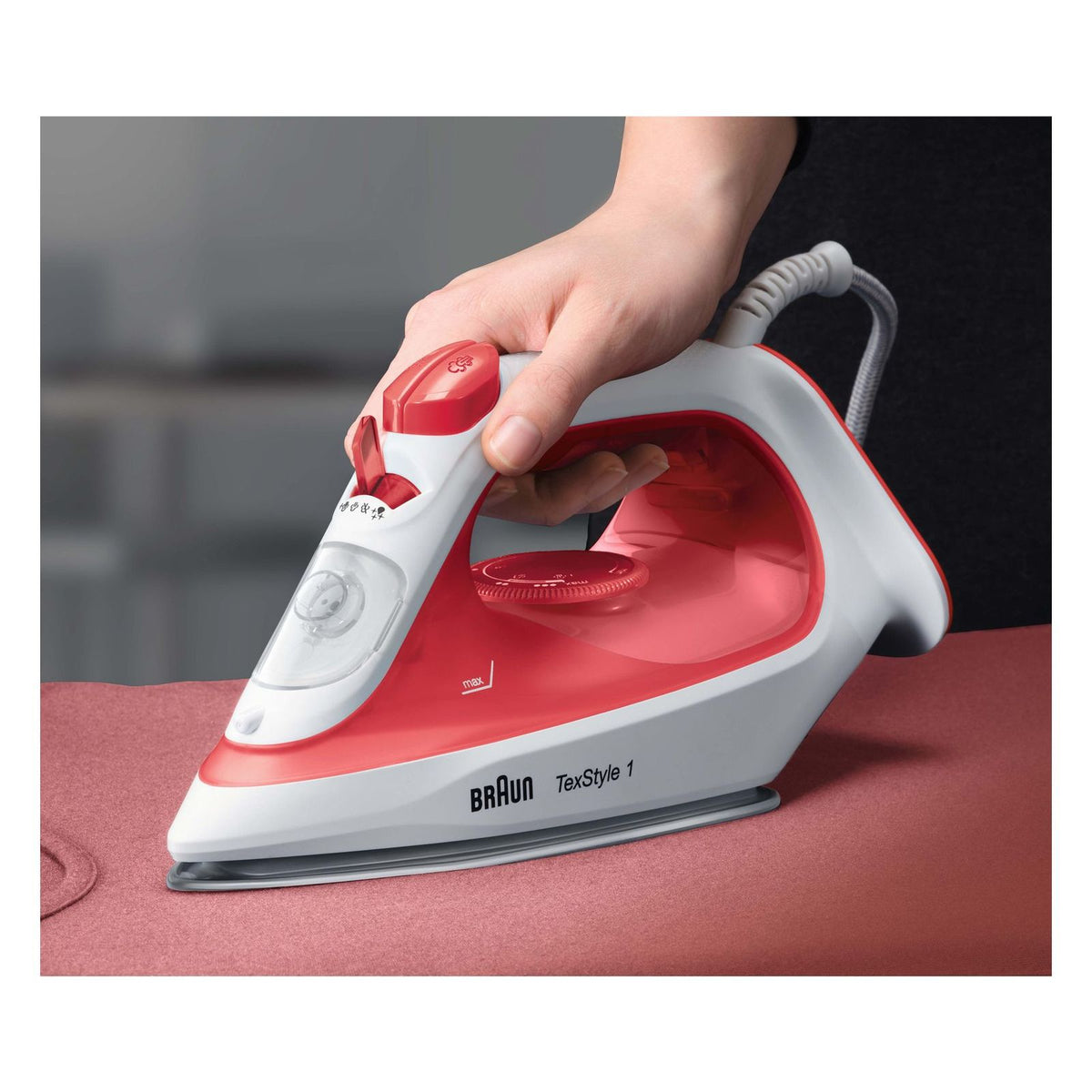 Produktbild Dampfbügeleisen - Braun Dampfbügeleisen TexStyle1 SI 1019 Rot