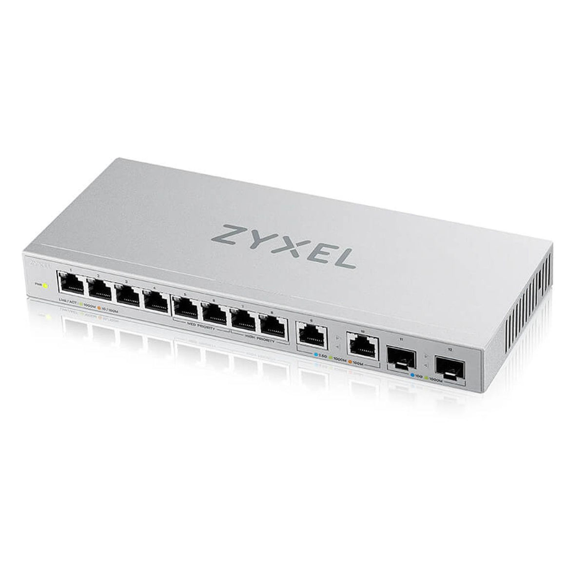 Produktbild Unmanaged Switch - Zyxel XGS1010-12-ZZ0102F Netzwerk-Switch Unmanaged Gigabit Ethernet (10/100/1000) Grau