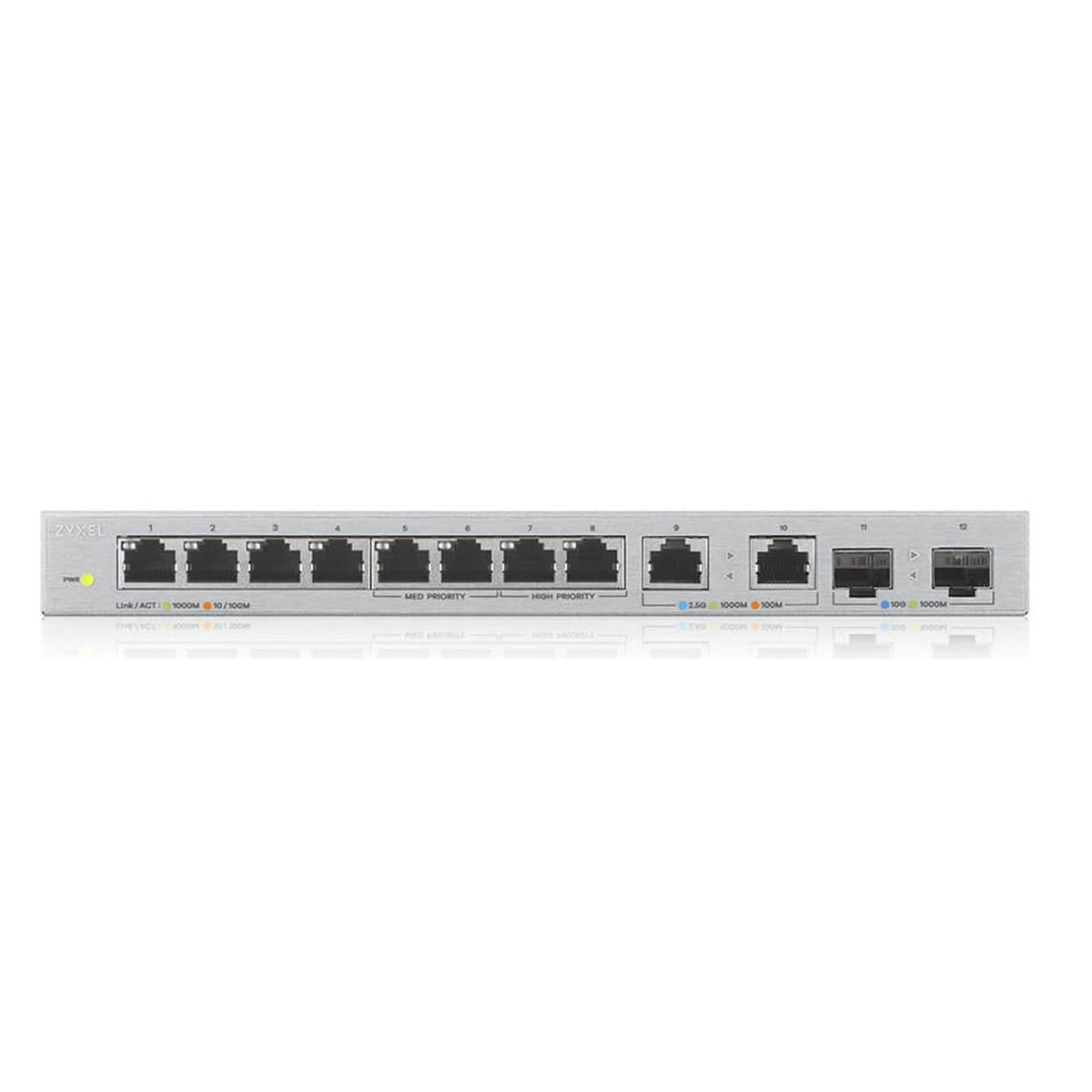 Produktbild Unmanaged Switch - Zyxel XGS1010-12-ZZ0102F Netzwerk-Switch Unmanaged Gigabit Ethernet (10/100/1000) Grau