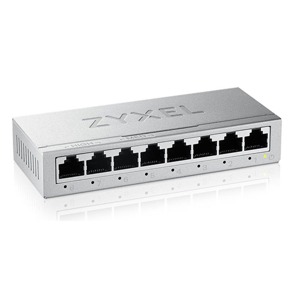 Produktbild Unmanaged Switch - Zyxel GS-108BV5-EU0101F Netzwerk-Switch Unmanaged L2 Gigabit Ethernet (10/100/1000)