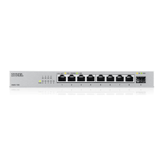 Produktbild Unmanaged Switch - Zyxel XMG-108 Unmanaged 2.5G Ethernet (100/1000/2500) Silber