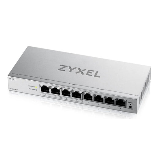 Produktbild Gigabit-Switch - Zyxel GS1200-8HPV3 Managed L2 Gigabit Ethernet (10/100/1000) Power over Ethernet (PoE) Desktop