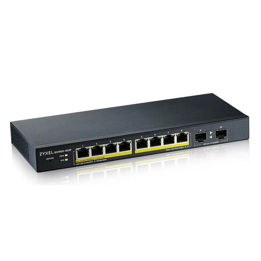 Produktbild Gigabit-Switch - Zyxel GS1900-10HP Managed L2 Gigabit Ethernet (10/100/1000) Power over Ethernet (PoE) Schwarz
