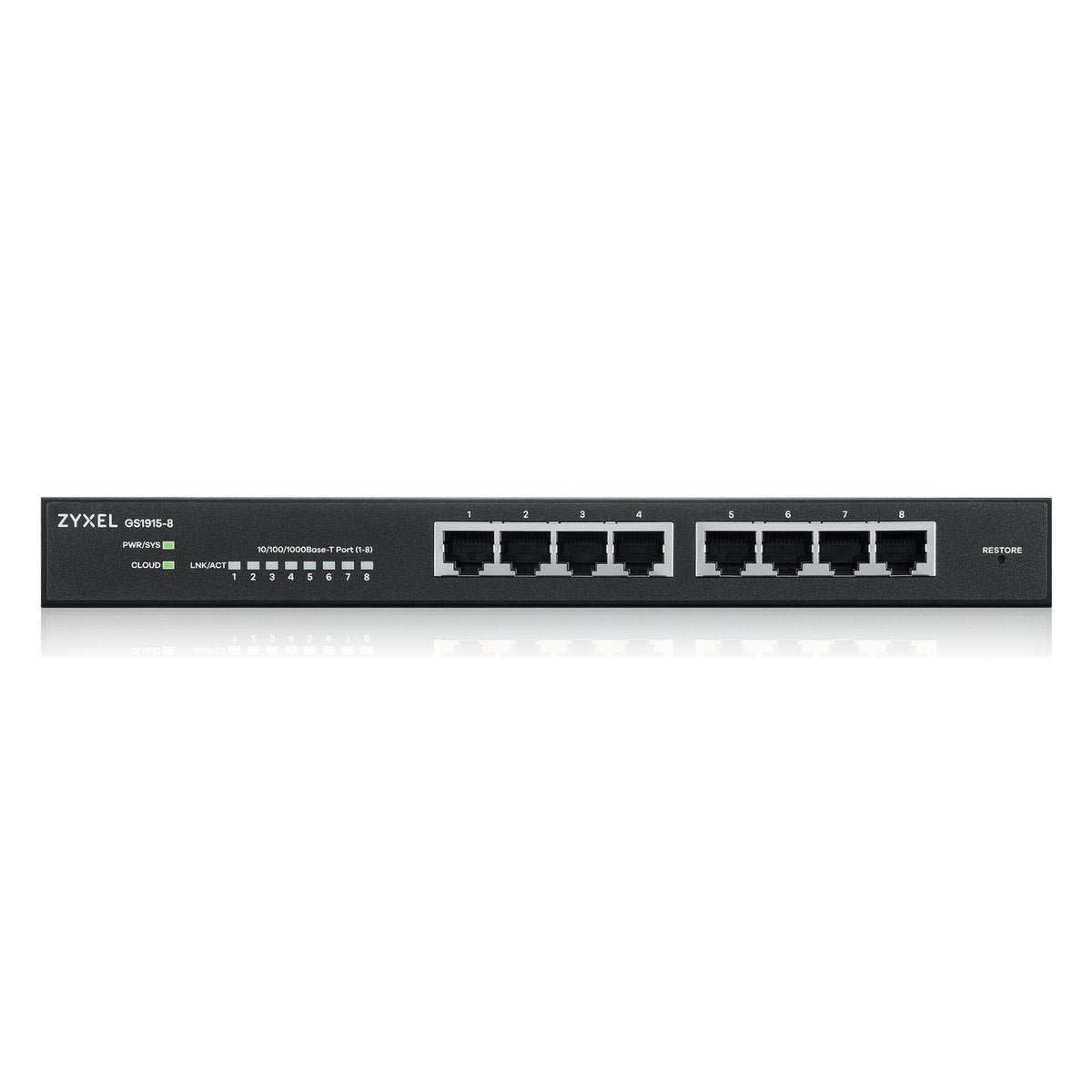 Produktbild Gigabit-Switch - Zyxel GS1915-8 Managed L2 Gigabit Ethernet (10/100/1000) Schwarz