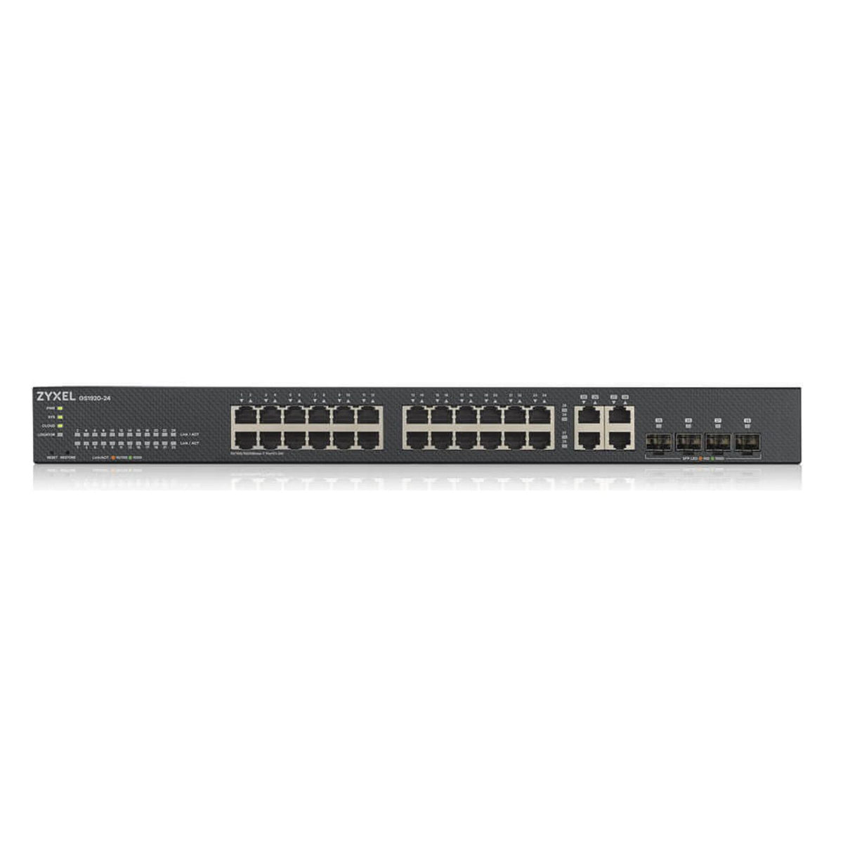 Produktbild Gigabit-Switch - Zyxel GS1920-24V2 Managed Gigabit Ethernet (10/100/1000) Schwarz