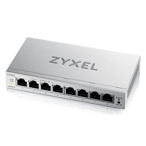 Produktbild Gigabit-Switch - Zyxel GS1200-8V3 Managed L2 Gigabit Ethernet (10/100/1000) Desktop Grau
