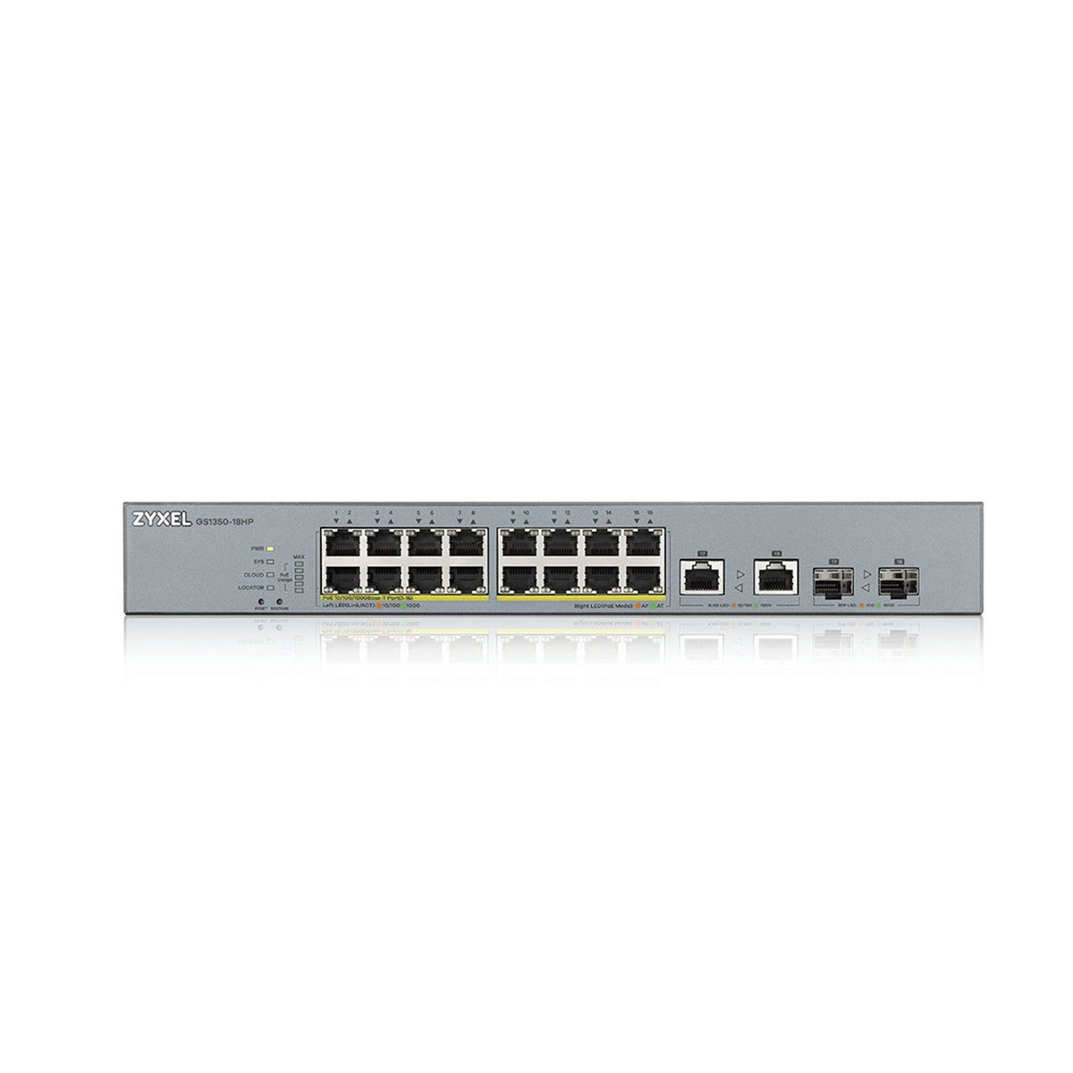 Produktbild Netzwerk-Switch - Zyxel GS1350-18HP-EU0101F Netzwerk-Switch Managed L2 Gigabit Ethernet (10/100/1000) Power over