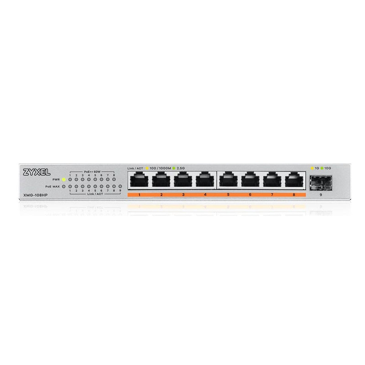 Produktbild Unmanaged Switch - Zyxel XMG-108HP Unmanaged 2.5G Ethernet (100/1000/2500) Power over Ethernet (PoE)