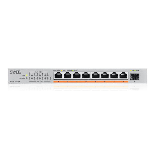Produktbild Unmanaged Switch - Zyxel XMG-108HP Unmanaged 2.5G Ethernet (100/1000/2500) Power over Ethernet (PoE)