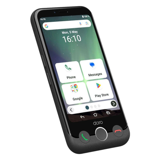 Produktbild Smartphone - Doro Aurora A10 11,4 cm (4.5) Dual-SIM Android 14 4G USB Typ-C 4 GB 64 GB 3000 mAh Graphit