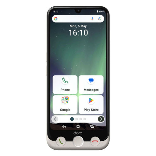 Produktbild Smartphone - Doro Aurora A30 15,5 cm (6.1) Dual-SIM Android 14 4G USB Typ-C 6 GB 128 GB 5000 mAh Schwarz, Weiß